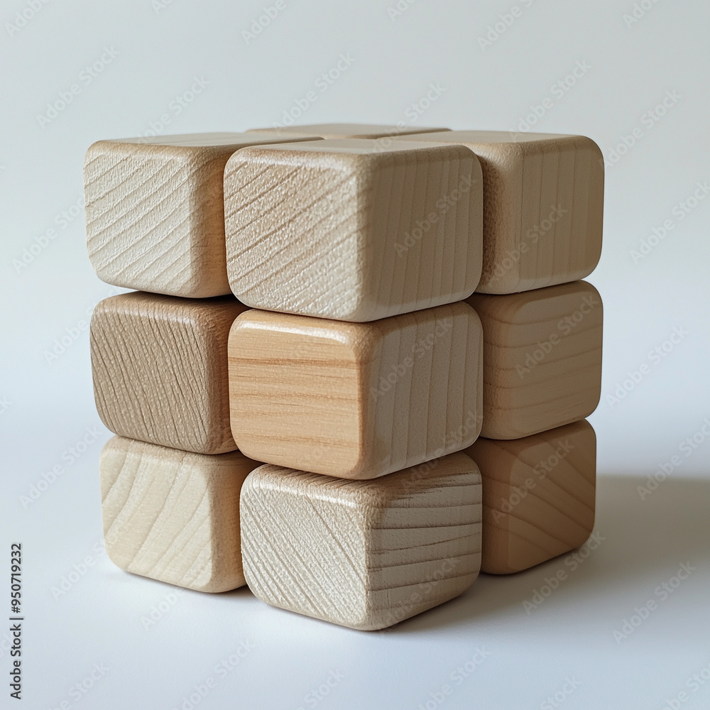 wooden cubes stacked on top of each other on white background wooden cubes stacked on top of each other on white background