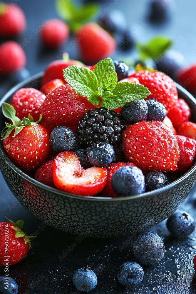 Vibrant Fruit Bowl: A Delightful Medley of Freshness Vibrant Fruit Bowl: A Delightful Medley of Freshness