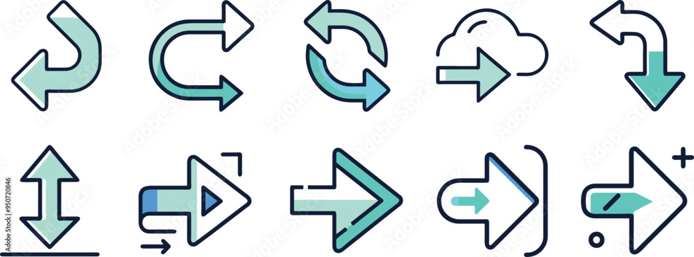 Minimalist Geometric Arrows Minimalist Geometric Arrows