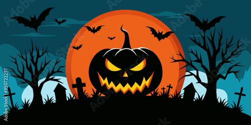 halloween background with pumpkin
