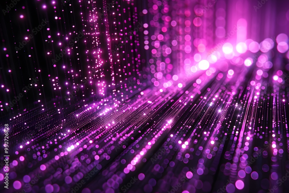 Vibrant Purple Light Trails with Sparkling Effects Vibrant Purple Light Trails with Sparkling Effects