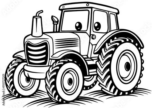 tractor isolated on white background