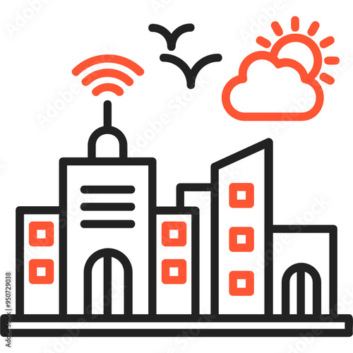 City  Vector Icon Design