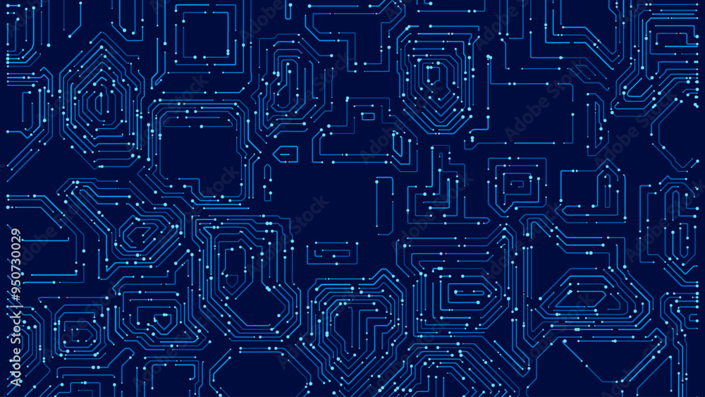 Blue Digital Circuit Trace Lines Technology Background. Abstract Digital Tech Bg. Electronics and Computer Technology Concept. Chip And Circuit Board. Vector Illustration. Chip Connectors. Blue Digital Circuit Trace Lines Technology Background. Abstract Digital Tech Bg. Electronics and Computer Technology Concept. Chip And Circuit Board. Vector Illustration. Chip Connectors.