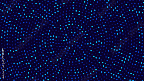 Abstract Digital Circles of Particles with Noise. Futuristic Circular Sound Wave. Big Data Visualization. 3D Virtual Space VR Cyberspace. Crypto Currency Concept. Vector Illustration.