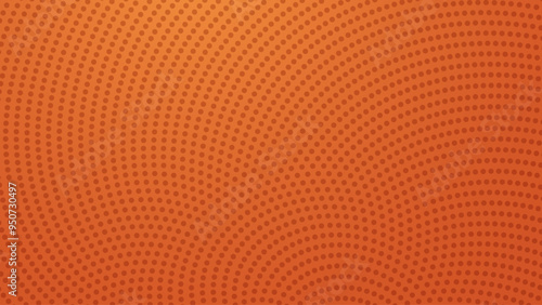 Basketball Ball Cartoon Leather Texture with Bumps Pattern Background. Orange Rubber Pebbles Grain Dots Texture. Sports Theme Banner Backdrop. Vector Illustration.