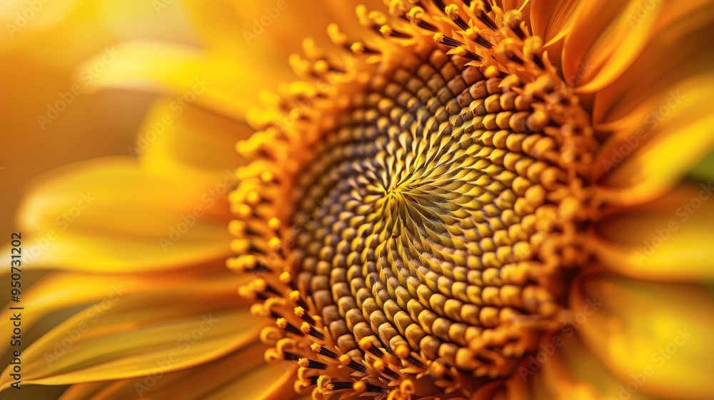 A stunning close-up of a single sunflower, its golden petals radiating warmth and its center a mesmerizing spiral of seeds A stunning close-up of a single sunflower, its golden petals radiating warmth and its center a mesmerizing spiral of seeds