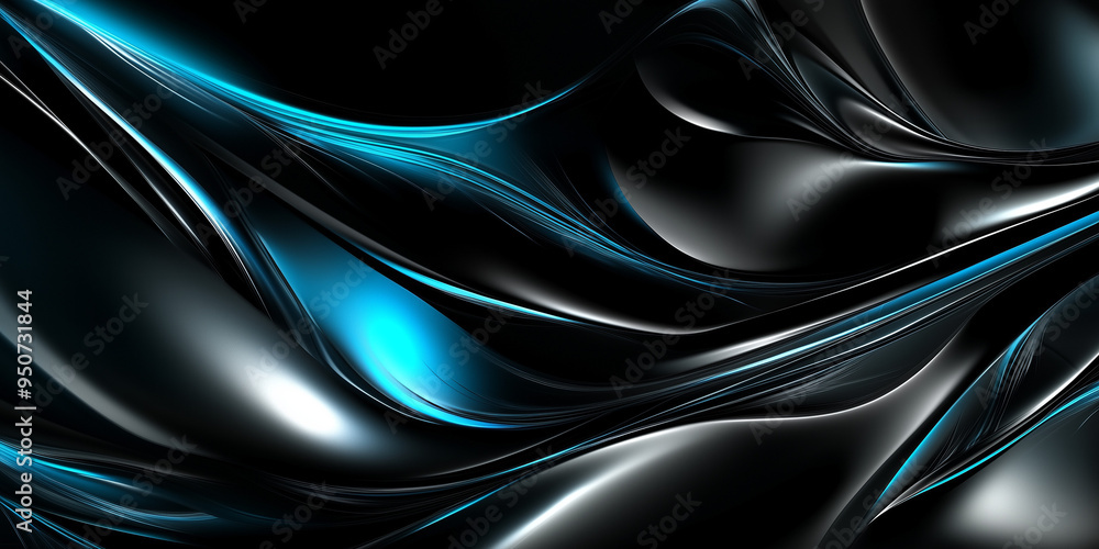 Fototapeta premium Sfondo nero astratto. Per banner o per siti web.