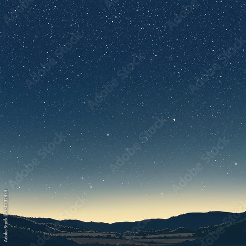 Twilight Sparkle: Tranquil Night Sky with Emerging Stars