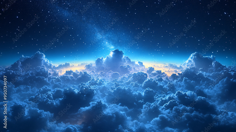 A mesmerizing view of a clear night sky filled with stars and gentle clouds, creating a calming and ethereal atmosphere. Perfect for astronomy or nature-themed content. A mesmerizing view of a clear night sky filled with stars and gentle clouds, creating a calming and ethereal atmosphere. Perfect for astronomy or nature-themed content.