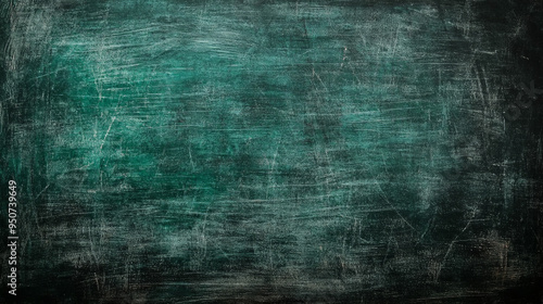 Green Rubbed School blackboard . Dirty chalkboard for school education.