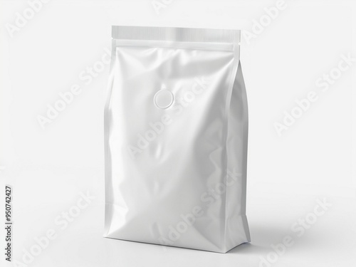 Airtight bag with a white seal on a white background