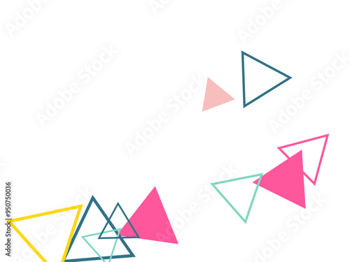 Abstract symbol pattern listed as a design with disassembled shapes.  Multicolored doodles in the form of geometric elements are randomly scattered. 