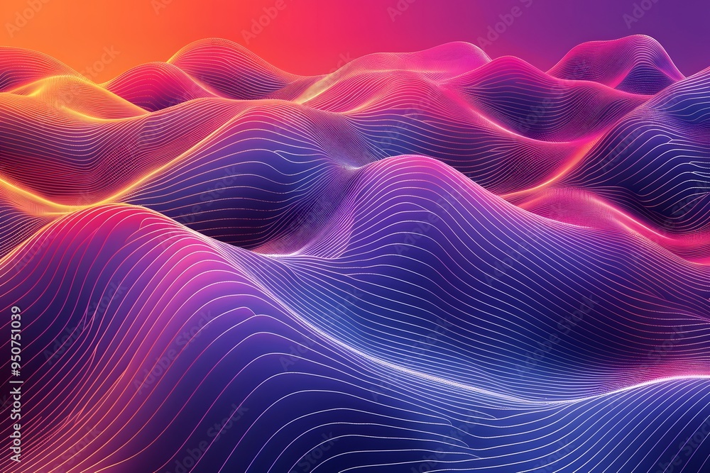 Vibrant Abstract Waves in Gradient Colors Vibrant Abstract Waves in Gradient Colors