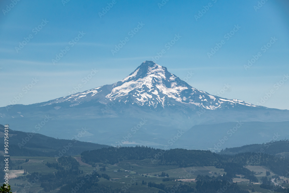 View of Mt. Hood and Valley in Hood River, OR