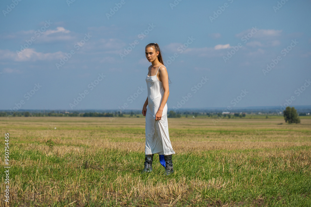 Full body portrait of a young beautiful brunette woman Full body portrait of a young beautiful brunette woman