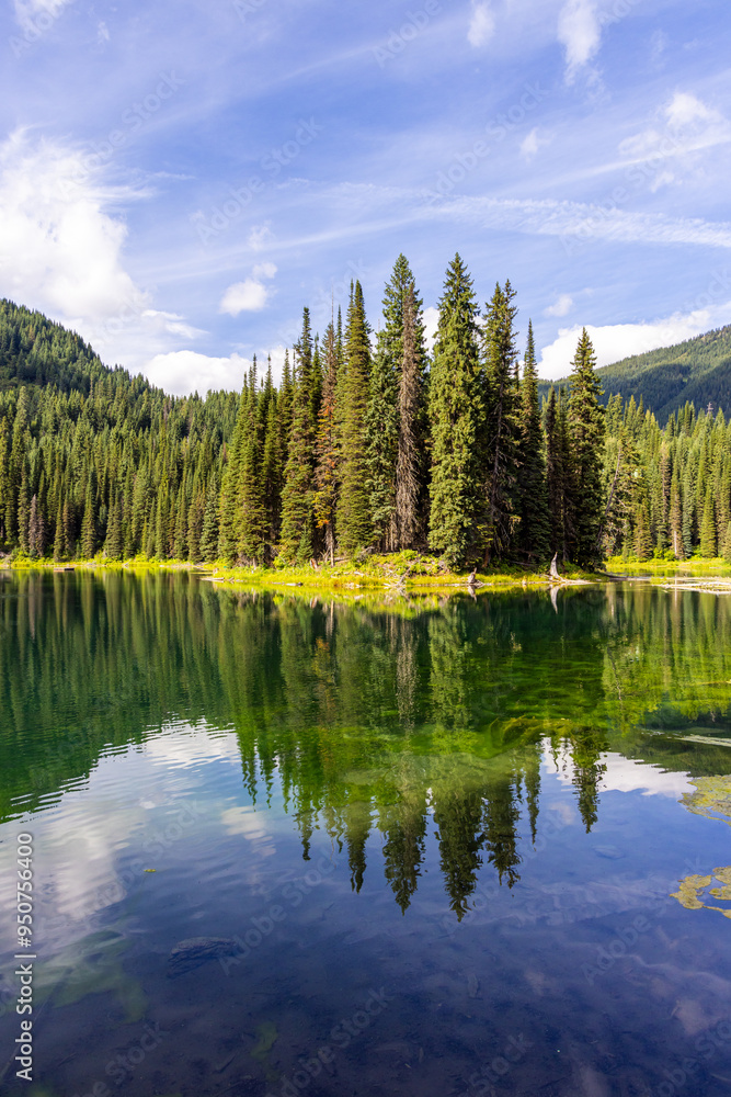 Fototapeta premium Scenic View of Island Lake in Fernie, BC, Canada