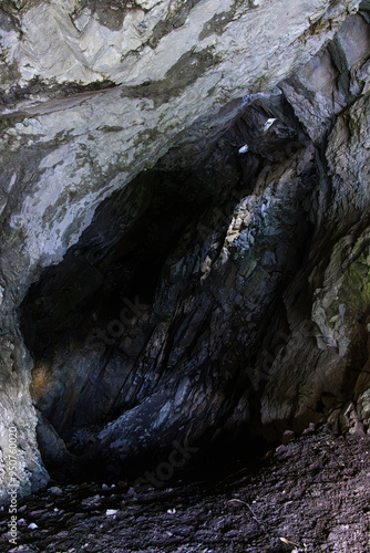 Intricate Cave Formation in Crowsnest Pass, Alberta, Canada photo