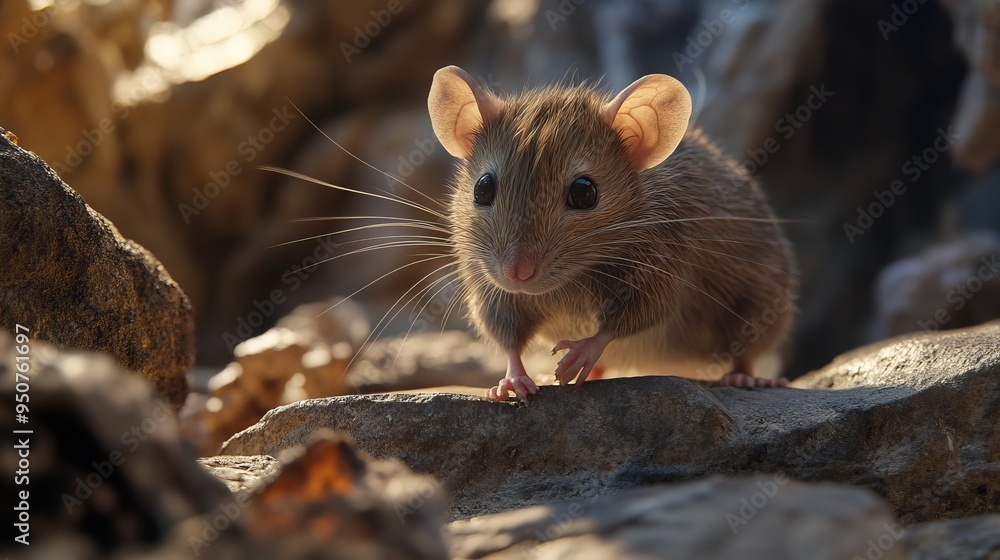 The struggle of a rat trying to navigate through a constricted and overcrowded space The struggle of a rat trying to navigate through a constricted and overcrowded space