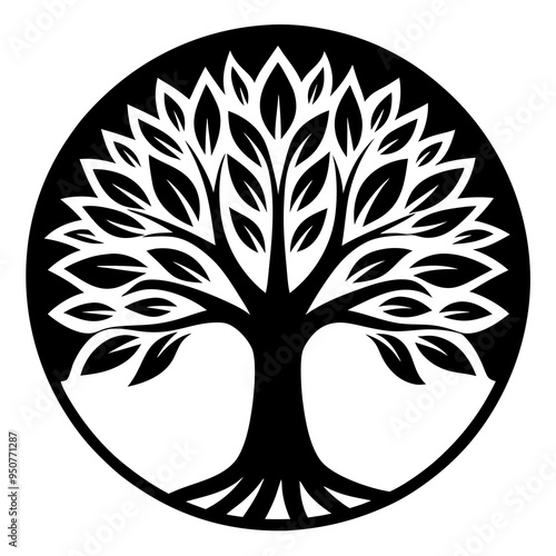 silhouette of tree logo icon