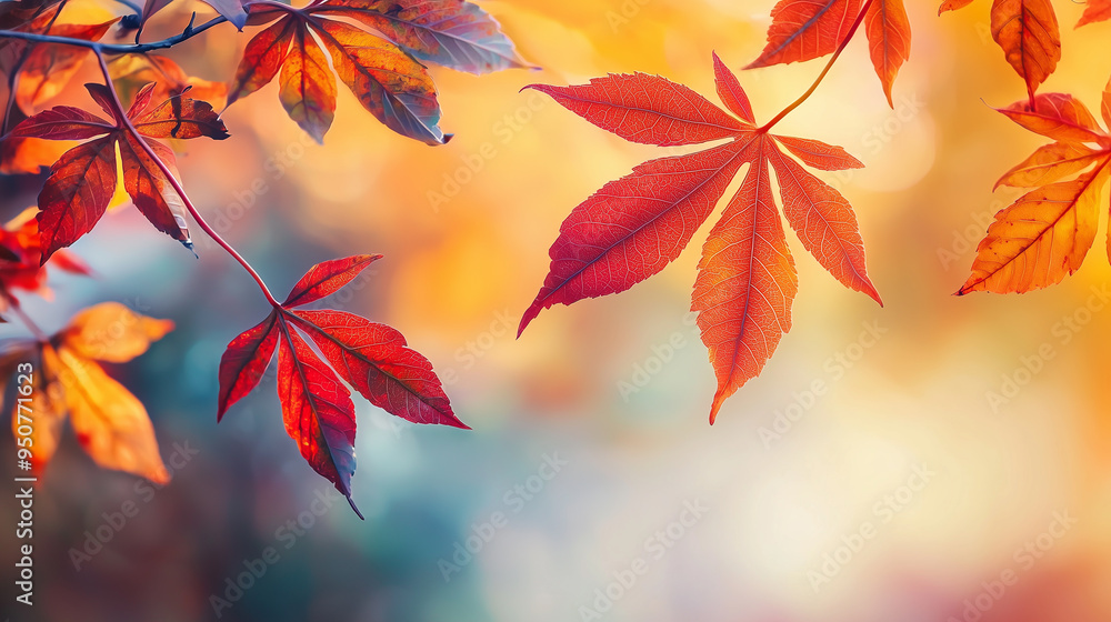 beautiful view of nature in autumn foliage from maple tree beautiful view of nature in autumn foliage from maple tree