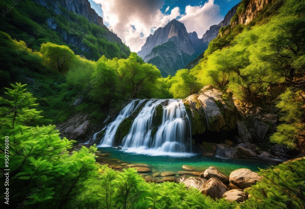 Fototapeta premium breathtaking landscapes featuring exciting family adventures splendor, getaway, nature, scenery, mountain, forest, travel, exploration, outdoor