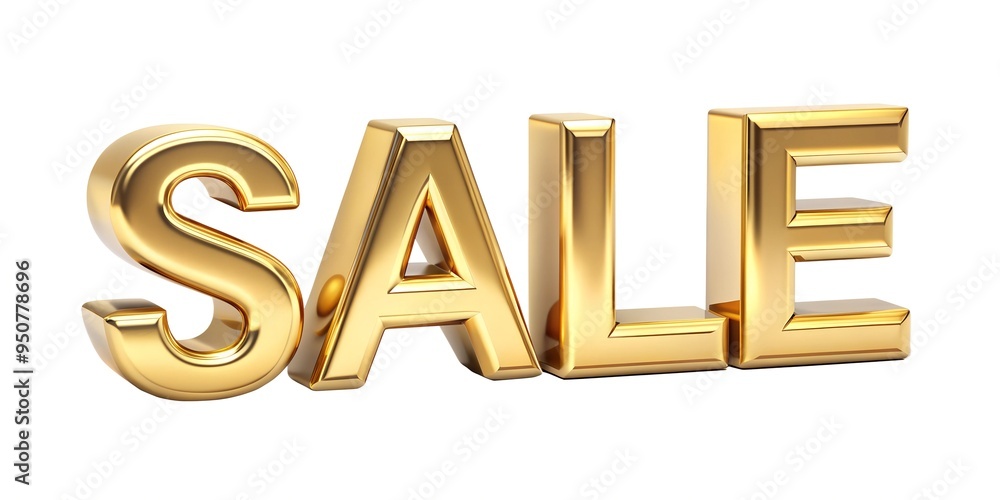 3d Sale gold text isolated on a transparent background or white background. 3d Sale gold text isolated on a transparent background or white background.