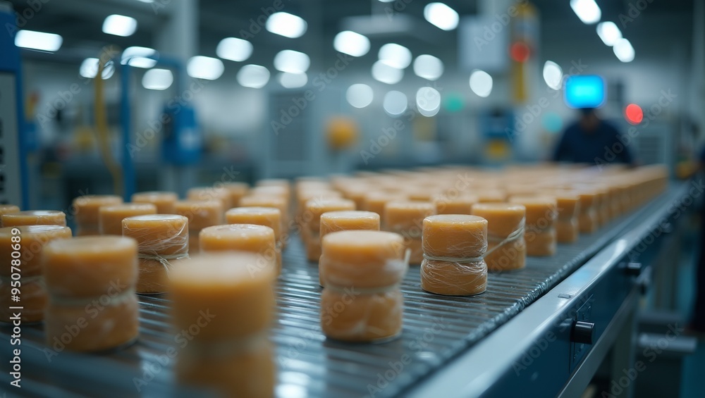 Efficient Assembly Line in Motion Industrial Manufacturing Process Efficient Assembly Line in Motion Industrial Manufacturing Process