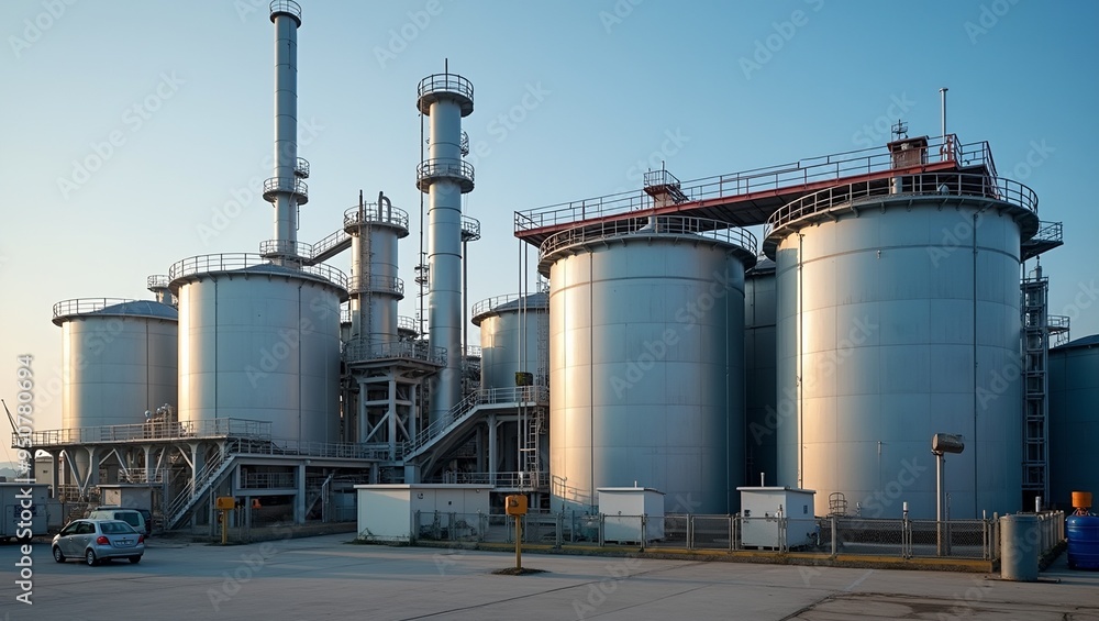 Industrial Storage Tanks in Manufacturing Facility Industrial Storage Tanks in Manufacturing Facility