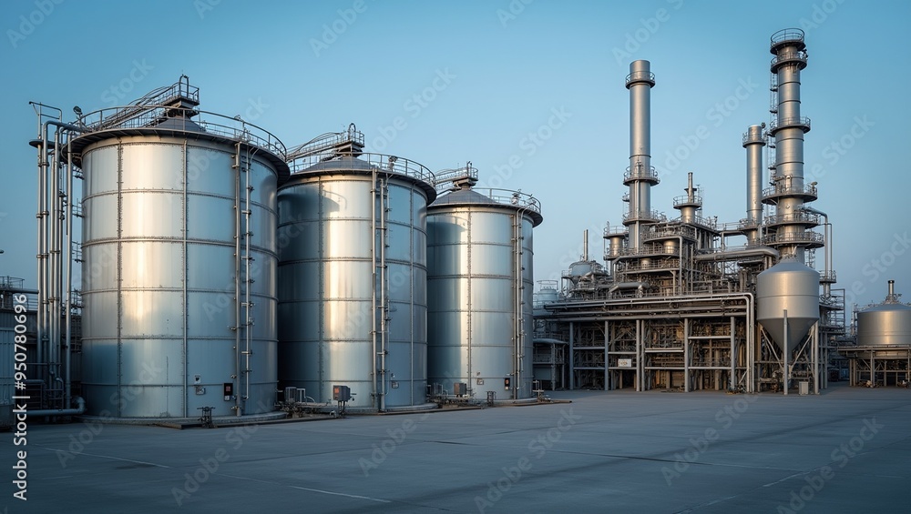 Industrial Storage Tanks in Manufacturing Facility Industrial Storage Tanks in Manufacturing Facility