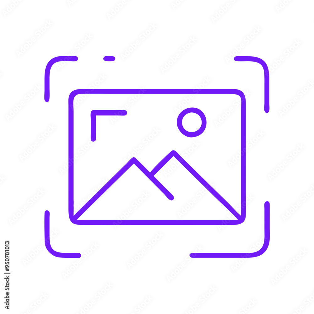 Vector Placeholder with Purple Outline on Gray Background for Website and App Design Vector Placeholder with Purple Outline on Gray Background for Website and App Design
