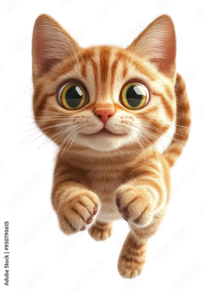 PNG Adorable playful kitten leaping joyfully. PNG Adorable playful kitten leaping joyfully.