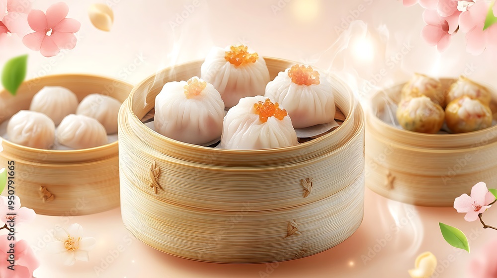 Close-up of a Traditional Chinese Dim Sum Menu with Steamed Dishes and Prices Close-up of a Traditional Chinese Dim Sum Menu with Steamed Dishes and Prices