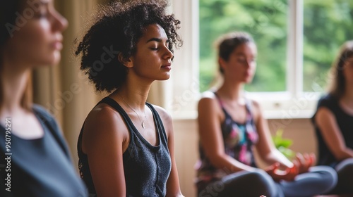 Meditation and mindfulness exercises in a tranquil garden