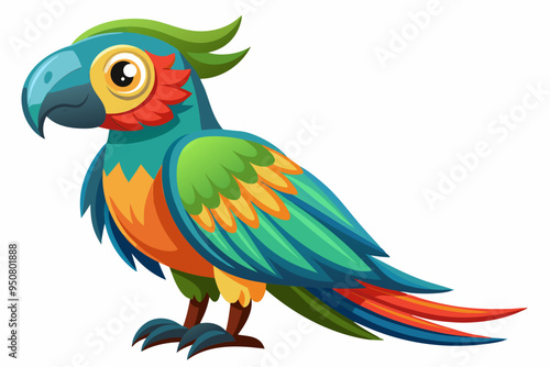 parrot vector art illustration