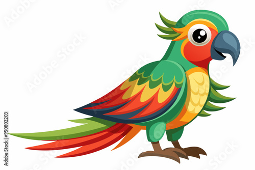 parrot vector art illustration,parrot vector,parrot colorful vector