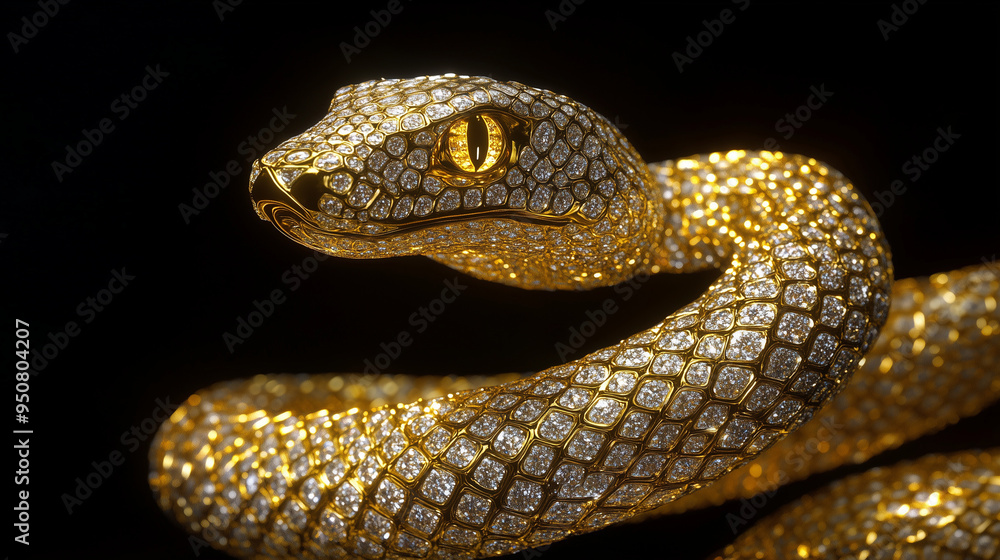 Fototapeta premium snake gold