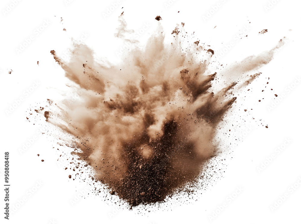 PNG Exploding brown powder cloud PNG Exploding brown powder cloud