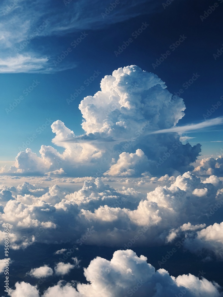Fluffy Clouds Blue sky with realistic fluffy clouds. Fluffy Clouds Blue sky with realistic fluffy clouds.
