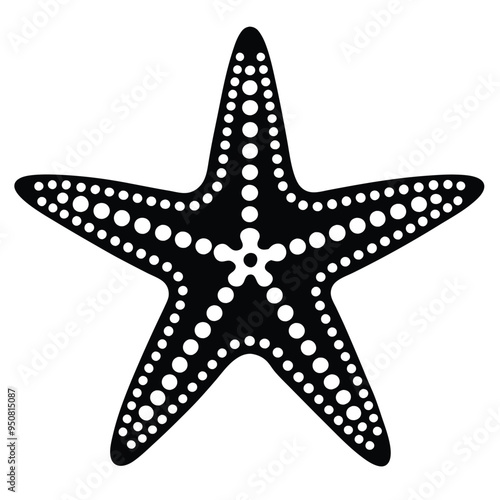 Common Starfish or sea star fish marine life flat vector 