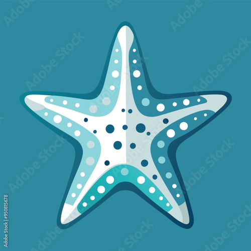 Common Starfish or sea star fish marine life flat vector 