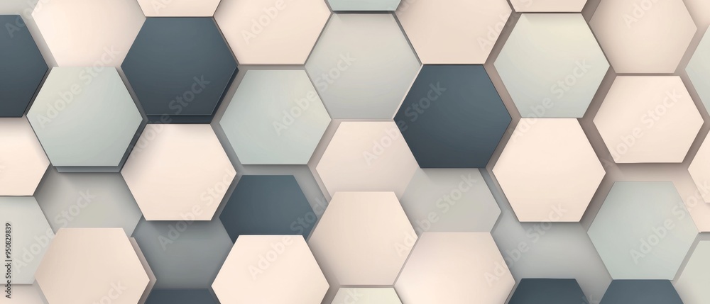 A pattern of hexagons in various colors A pattern of hexagons in various colors