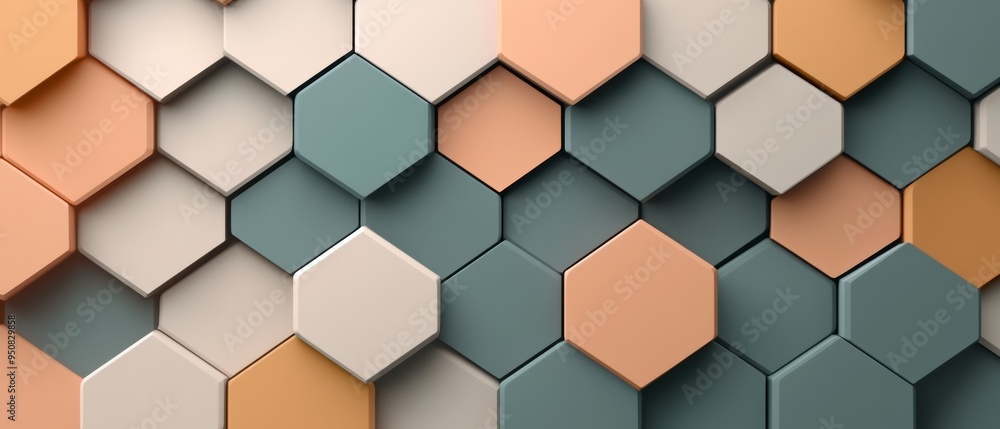 A colorful wall made of hexagons A colorful wall made of hexagons