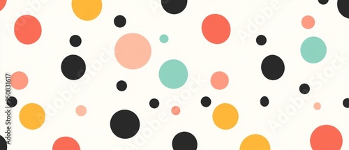 A colorful pattern of polka dots