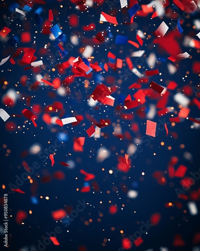 Festive USA background with confetti