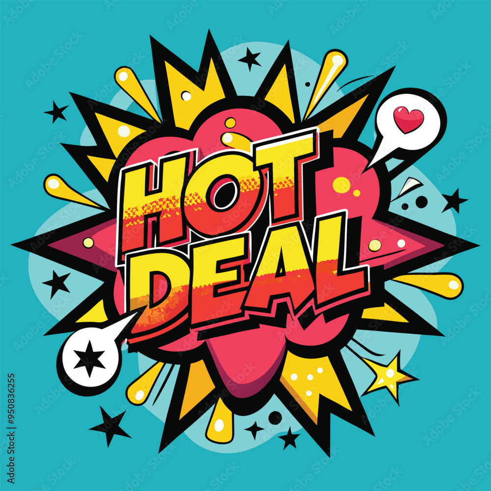 Hot Deal Colorful background banner sales with text effect template Hot Deal Colorful background banner sales with text effect template