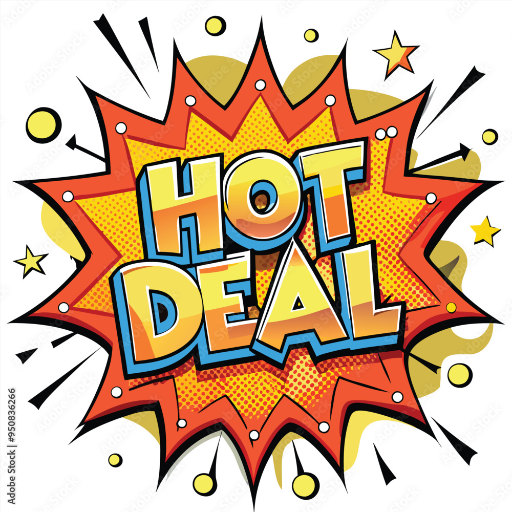 Hot Deal Colorful background banner sales with text effect template Hot Deal Colorful background banner sales with text effect template