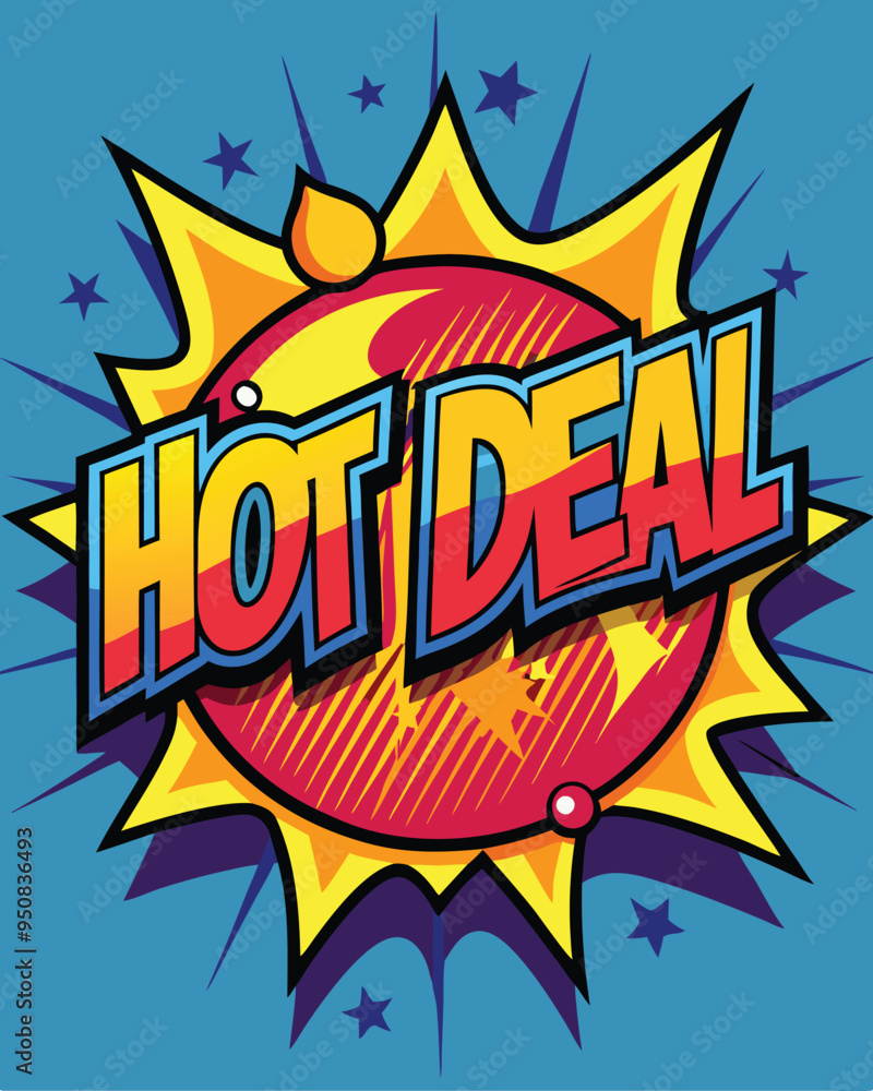 Hot Deal Colorful background banner sales with text effect template Hot Deal Colorful background banner sales with text effect template