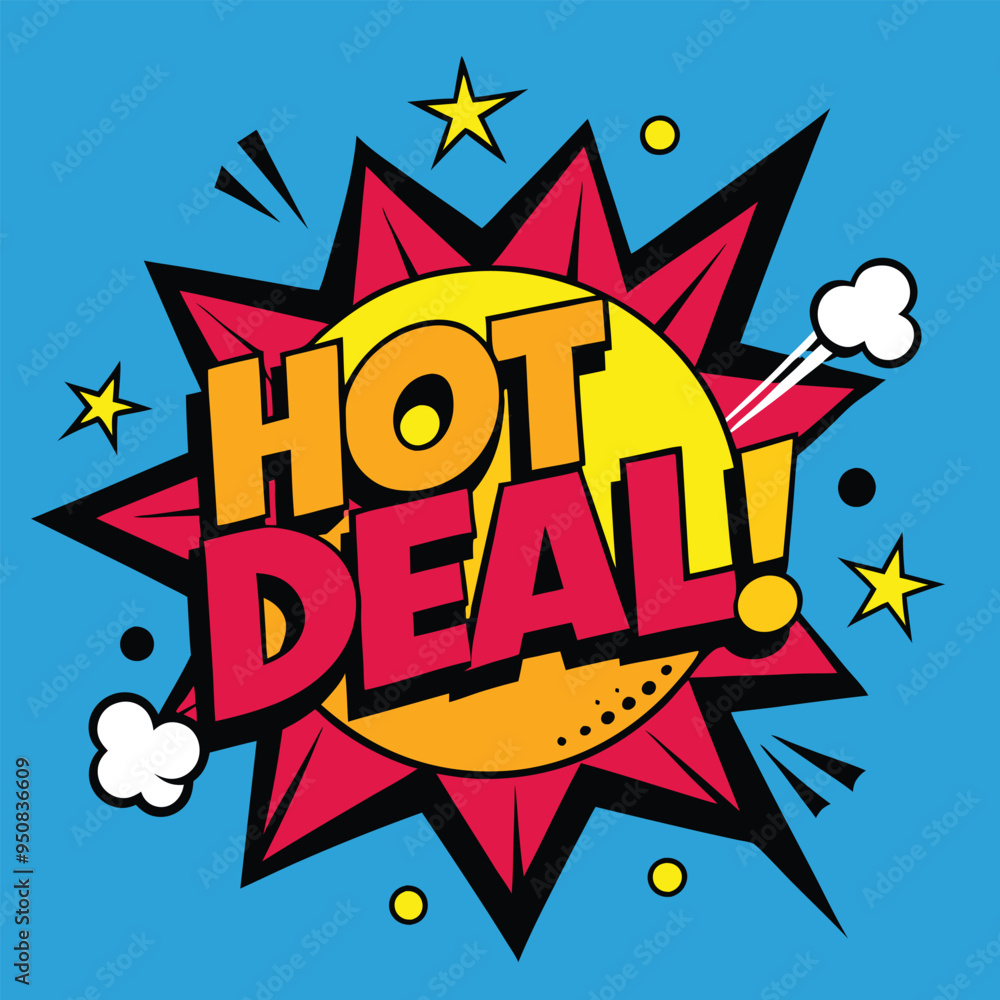 Hot Deal Colorful background banner sales with text effect template Hot Deal Colorful background banner sales with text effect template