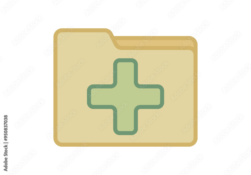 Carpeta con cruz sanitaria de historial médico Carpeta con cruz sanitaria de historial médico